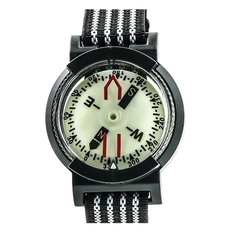 JINGU Orologio da polso con bussola impermeabile e quadrante luminoso per immersioni e navigazione - P306