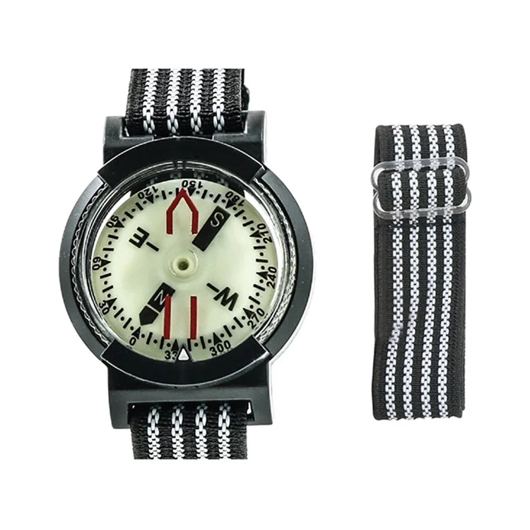 JINGU Orologio da polso con bussola impermeabile e quadrante luminoso per immersioni e navigazione - P306