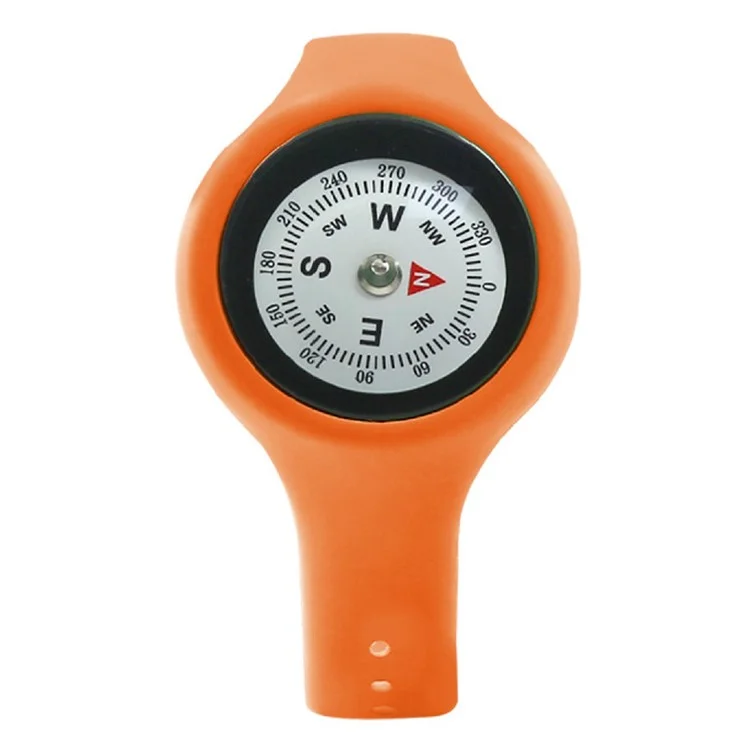 JINGU P302 Compass Watch Adjustable Strap Damping Fluid Wearable Compass Camping Tool - Orange