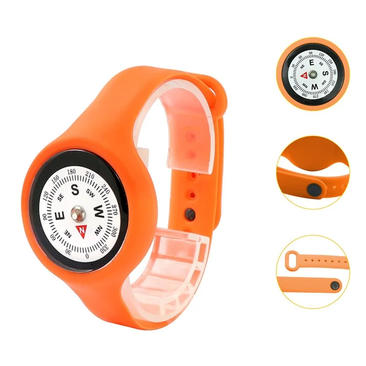 JINGU P302 Compass Watch Adjustable Strap Damping Fluid Wearable Compass Camping Tool - Green