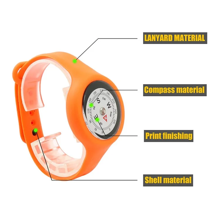 JINGU P302 Compass Watch Adjustable Strap Damping Fluid Wearable Compass Camping Tool - Green
