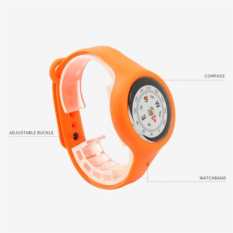 JINGU P302 Compass Watch Adjustable Strap Damping Fluid Wearable Compass Camping Tool - Green