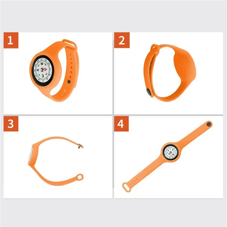 JINGU P302 Compass Watch Adjustable Strap Damping Fluid Wearable Compass Camping Tool - Green