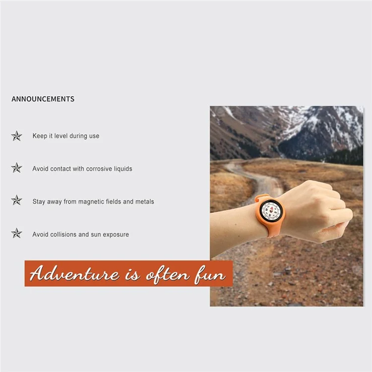JINGU P302 Compass Watch Adjustable Strap Damping Fluid Wearable Compass Camping Tool - Green