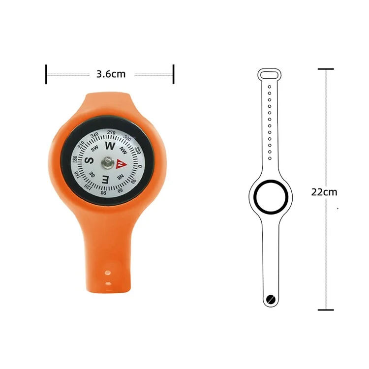 JINGU P302 Compass Watch Adjustable Strap Damping Fluid Wearable Compass Camping Tool - Green