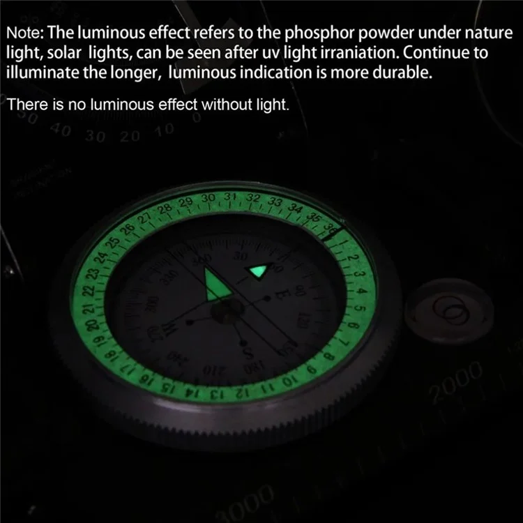 JINGU K4074 Survival Compass Portable Digital Compass Navigation Equipment for Outdoor Camping Hiking - Army Green