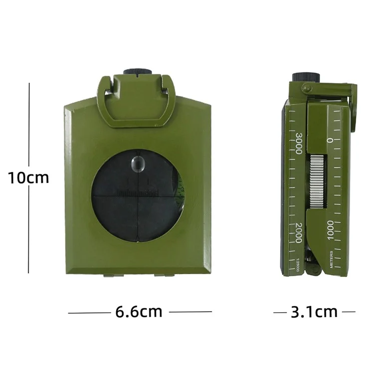JINGU K4074 Survival Compass Portable Digital Compass Navigation Equipment for Outdoor Camping Hiking - Army Green