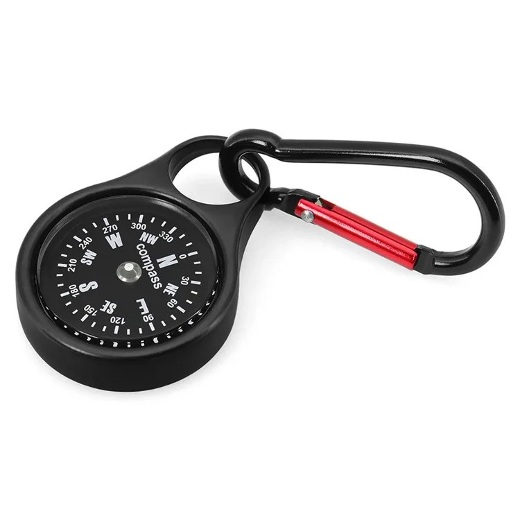 JINGU X301 Camping Compass with Carabiner Zinc Alloy Outdoor Compass for Hiking Backpacking