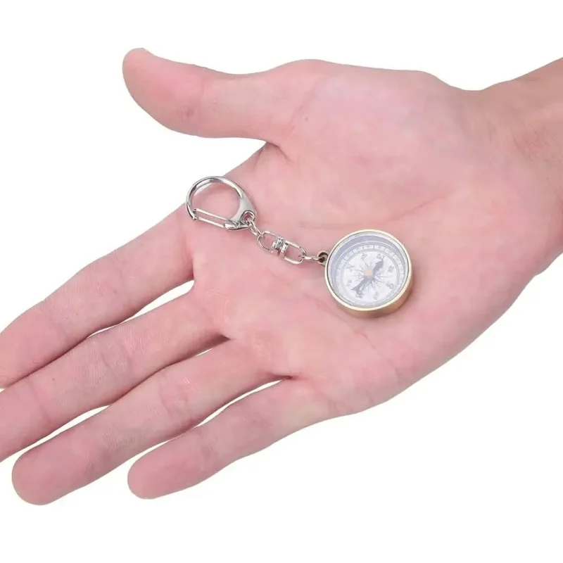 JINGU C25X Camping Compass Vintage Zinc Alloy Pocket Keychain for Outdoor Navigation Tool