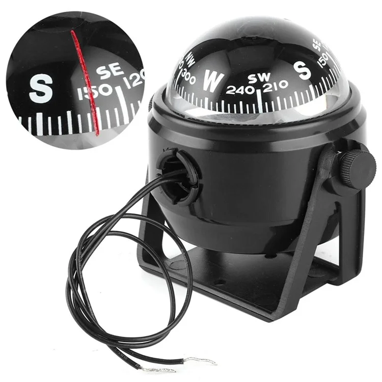 LC550 DC 12V Digital Compass Yacht Boat Navigation Compass Direction Compass with Built-In Light