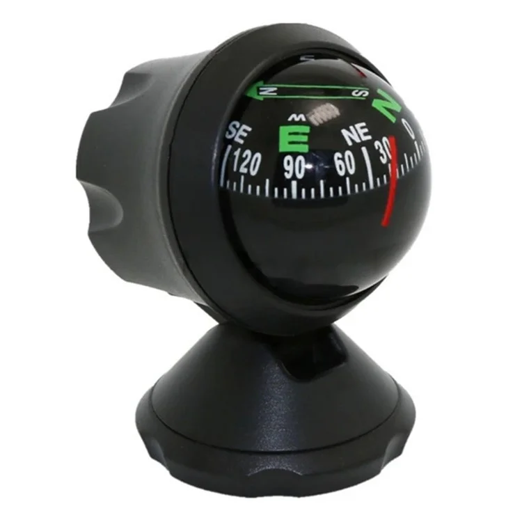 LC550A Adhesive Base  Car Dashboard Mount Adjustable Angle Compass Ball for Vehicle Navigation