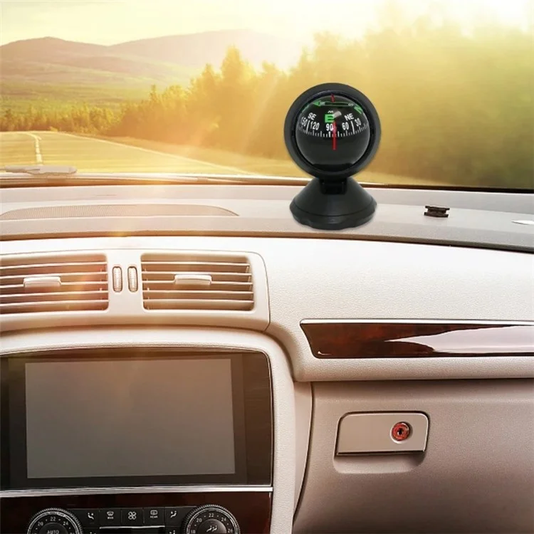 LC550A Adhesive Base  Car Dashboard Mount Adjustable Angle Compass Ball for Vehicle Navigation