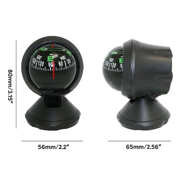 LC550A Adhesive Base  Car Dashboard Mount Adjustable Angle Compass Ball for Vehicle Navigation