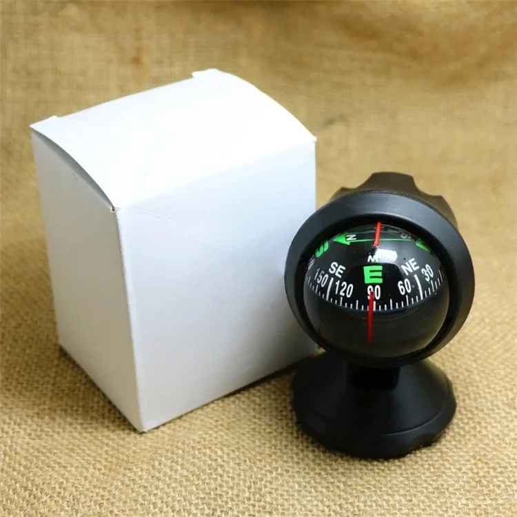 LC550A Adhesive Base  Car Dashboard Mount Adjustable Angle Compass Ball for Vehicle Navigation