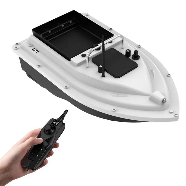 D26 GPS Positioning Self Return Remote Control Automatic Fish Bait Boat with 2kg Load, White (CE Certified) - EU Plug