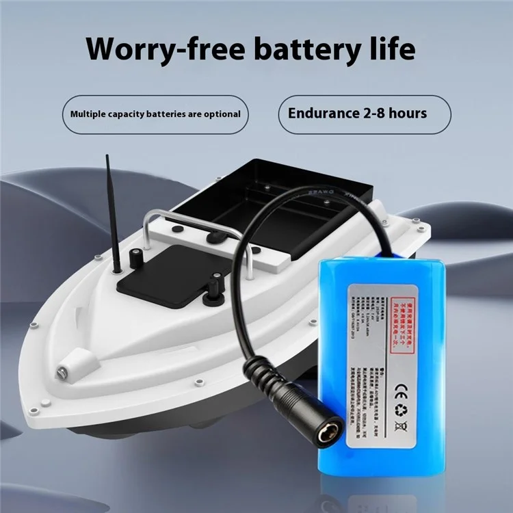 D26 GPS Positioning Self Return Remote Control Automatic Fish Bait Boat with 2kg Load, White (CE Certified) - EU Plug