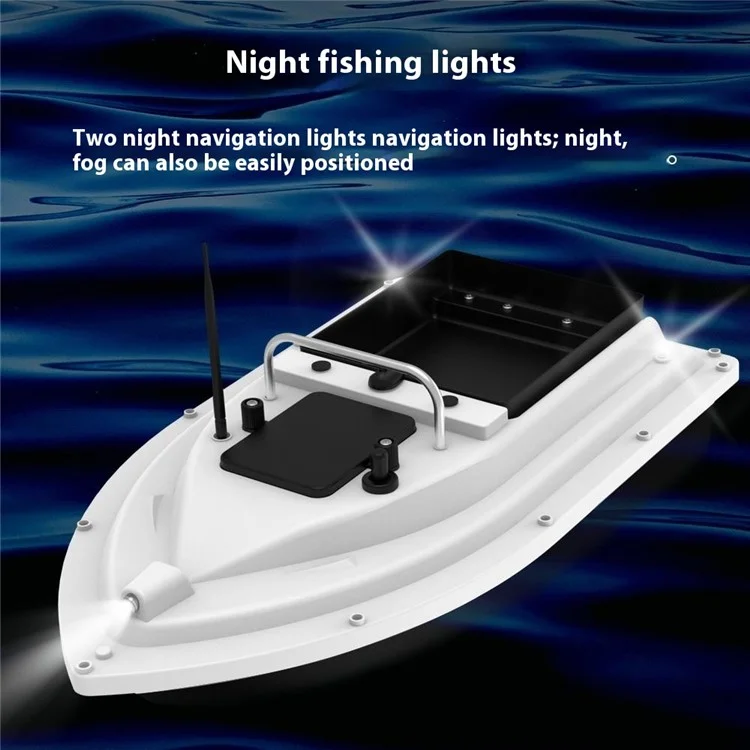D26 GPS Positioning Self Return Remote Control Automatic Fish Bait Boat with 2kg Load, White (CE Certified) - EU Plug
