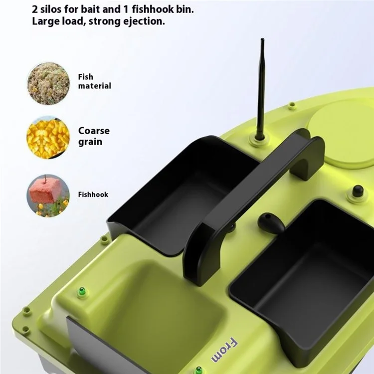 D18B 3 Köderplätze GPS-Positionierung Angelfutterboot für Seen und Flüsse 500m Fernsteuerung (CE-zertifiziert) - US-Stecker