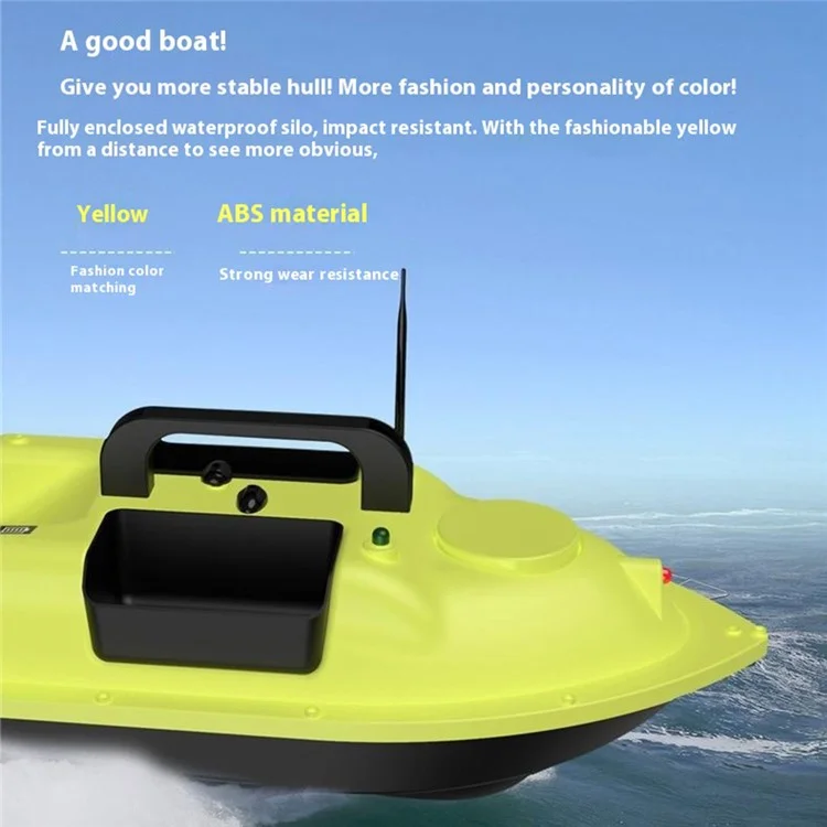 D18B 3 Köderplätze GPS-Positionierung Angelfutterboot für Seen und Flüsse 500m Fernsteuerung (CE-zertifiziert) - US-Stecker