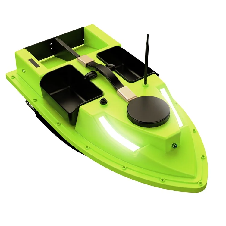 D19Y 4 Bait Slot GPS Positioning Fishing Bait Boat 600M Remote Control for River / Lake, with Light (CE Certified) - EU Plug