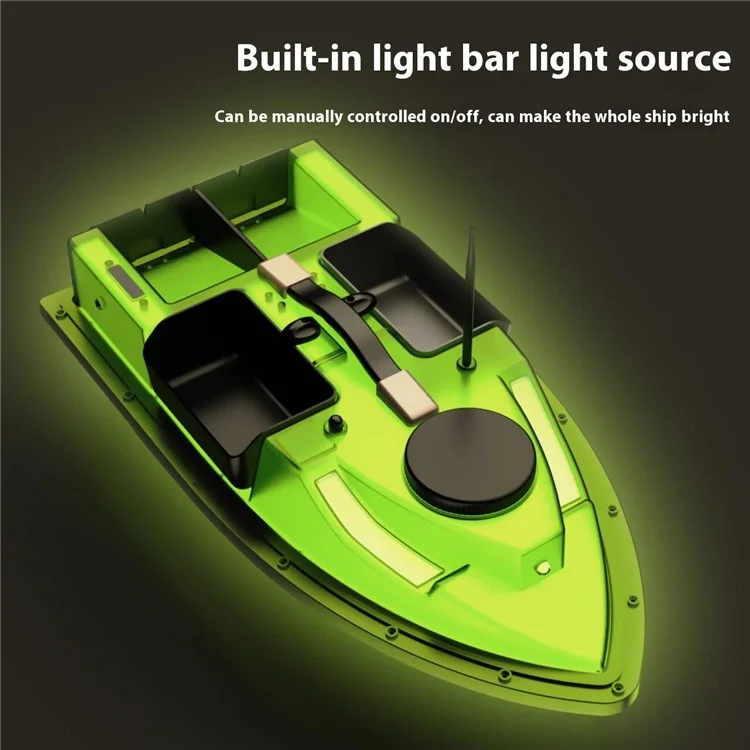 D19Y 4 Bait Slot GPS Positioning Fishing Bait Boat 600M Remote Control for River / Lake, with Light (CE Certified) - EU Plug
