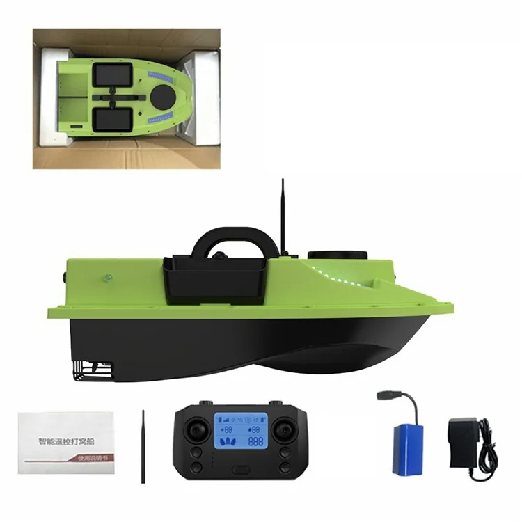 D19Y 4 Bait Slot GPS Positioning Fishing Bait Boat 600M Remote Control for River / Lake, without Light (CE Certified) - EU Plug