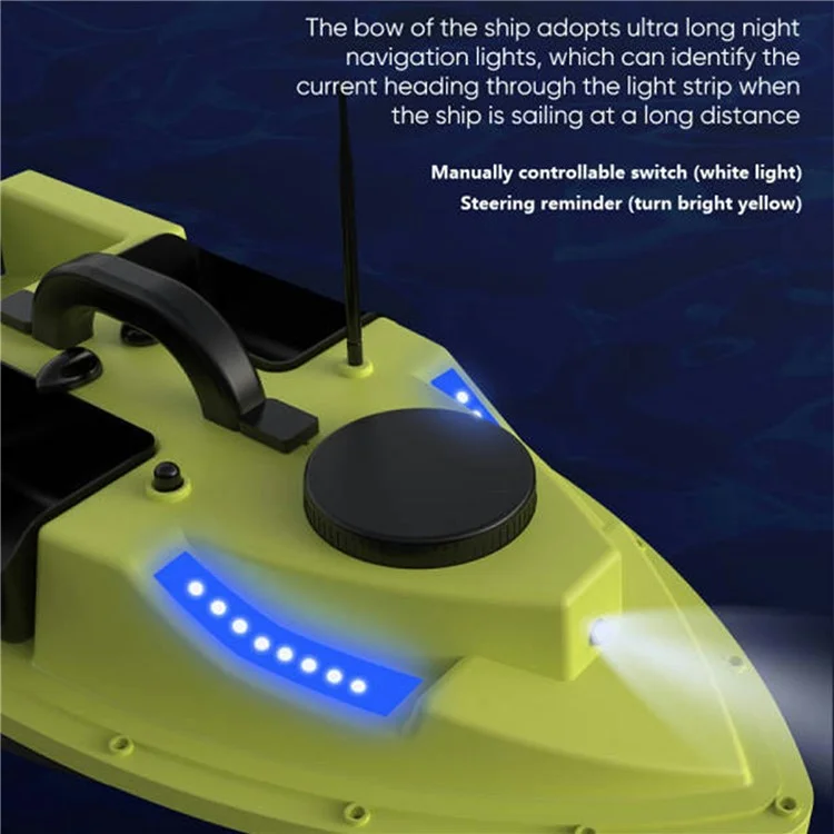 D19Y 4 Bait Slot GPS Positioning Fishing Bait Boat 600M Remote Control for River / Lake, without Light (CE Certified) - EU Plug