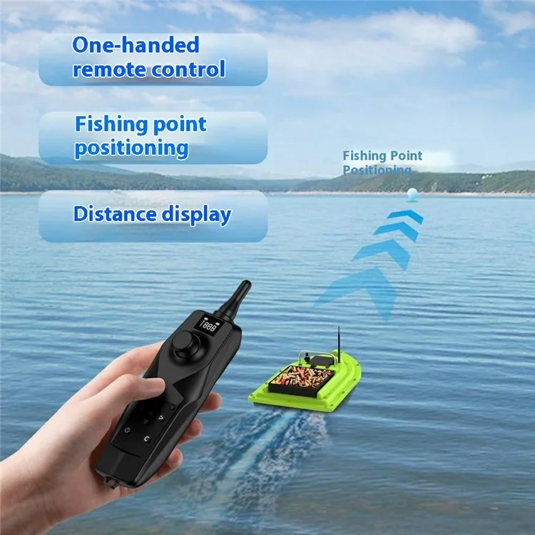 D26 GPS Positioning Self Return 2kg Load Remote Control Automatic Fish Bait Boat with Light (CE Certified) - EU Plug