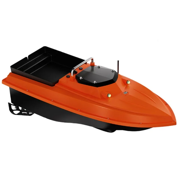 D80B-GPS Doppelantenne 12V Automatisches Köderboot mit 100 Angelplätzen für Fluss / See / Küstengewässer, Orange (CE-zertifiziert) - EU-Stecker
