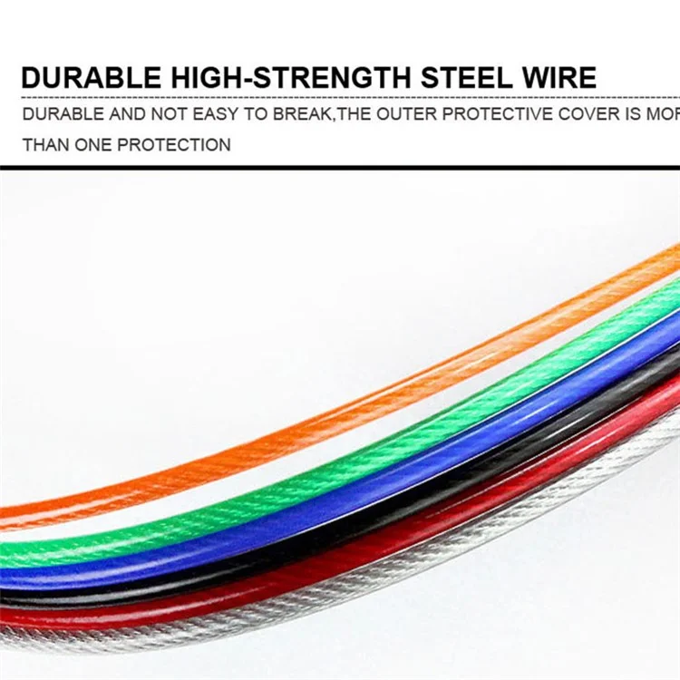 AOLIKES TS-3202 Adult Exercise Jump Rope Adjustable Length Steel Wire Weighted Skipping Rope - Silver