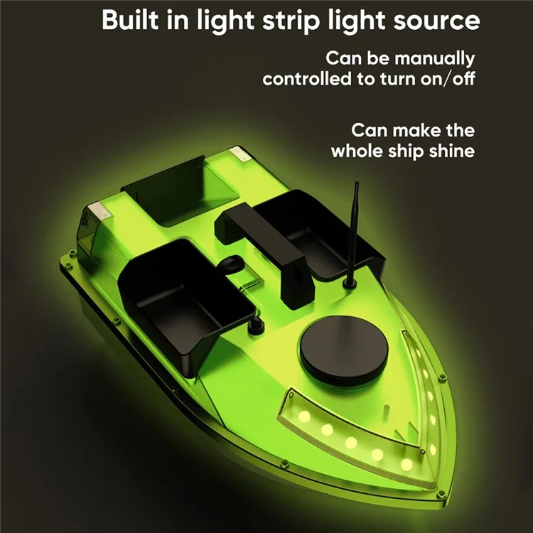 D20 3 Bait Slot GPS Positioning Automatic Return Fishing Bait Boat 600m Remote Control, with Light (CE Certified) - EU Plug