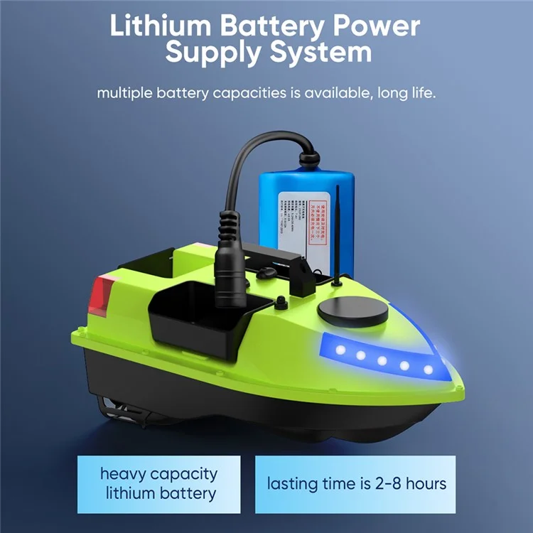 D20 3 Bait Slot GPS Positioning Automatic Return Fishing Bait Boat 600m Remote Control, with Light (CE Certified) - EU Plug