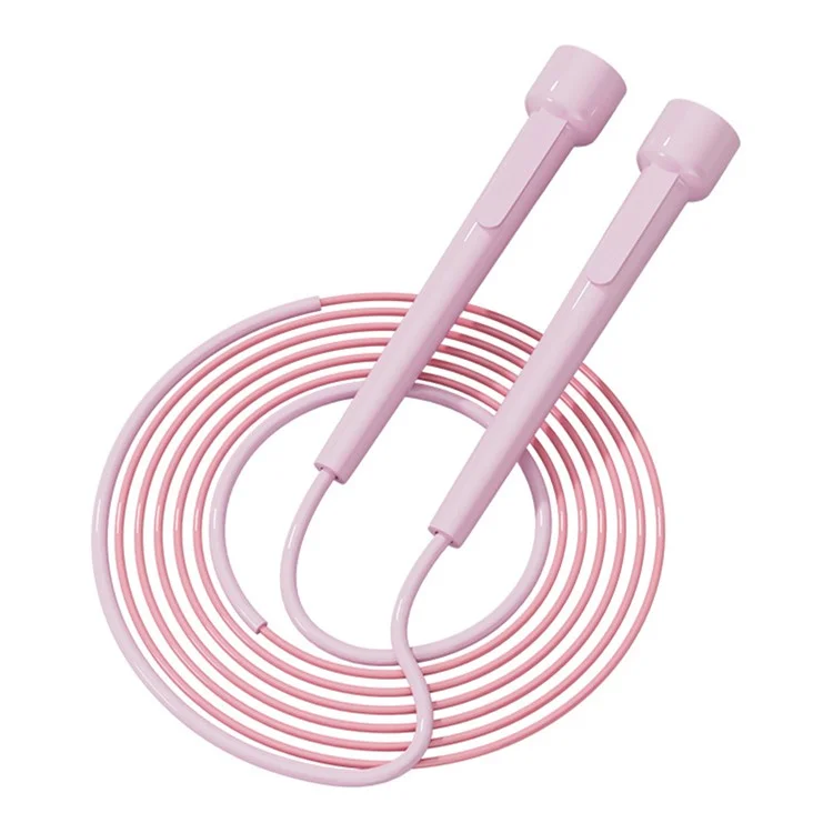 089 Corda de Pular Estilo Segmentado Ajustável de 6-12 Anos, 2,85m, Antiderrapante - Rosa