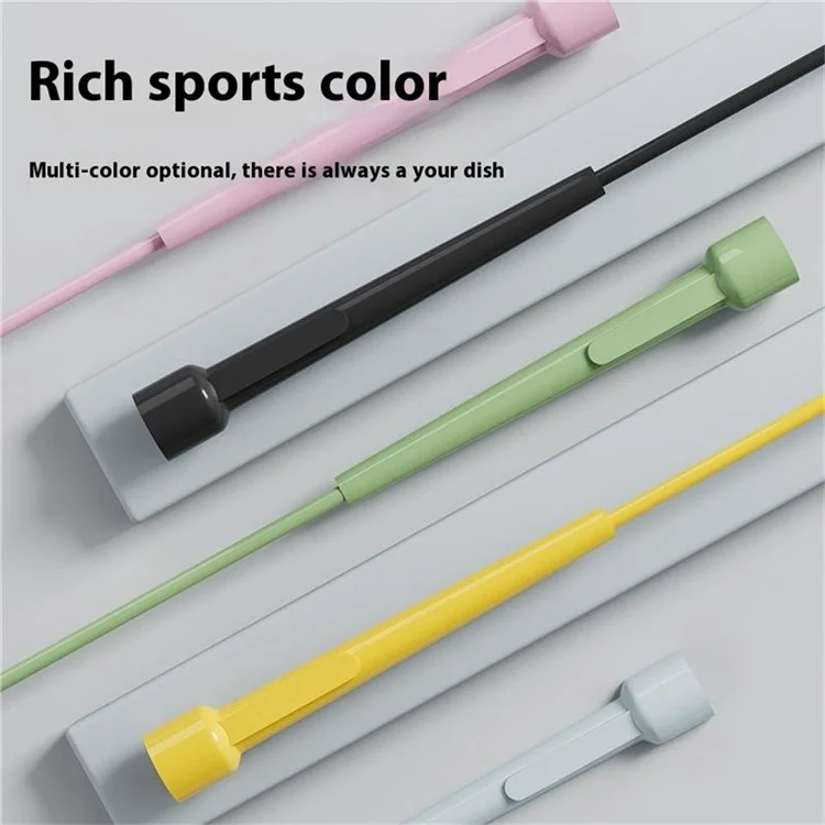 089 Corda de Pular Estilo Segmentado Ajustável de 6-12 Anos, 2,85m, Antiderrapante - Rosa