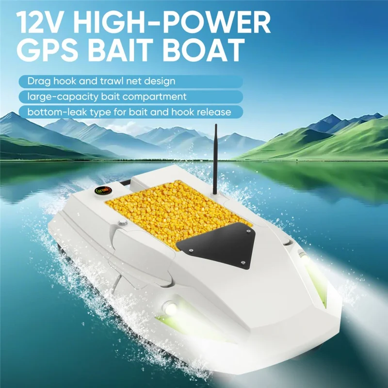 D50B-GPS Versión Avanzada 12V Barco Cebador GPS de Alta Potencia con Liberación de Fondo - Enchufe UE