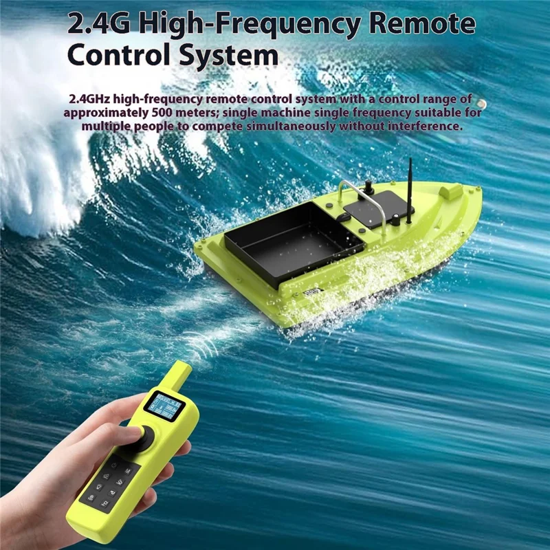 D36B GPS Positioning Fishing Bait Boat Auto Return 2.4G RC Speedboat with Sonar Sensor (with 5200mAh Battery) - EU Plug