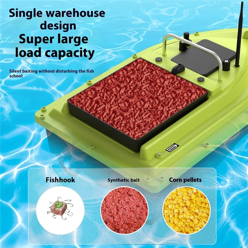 D36B GPS Positioning Fishing Bait Boat Auto Return 2.4G RC Speedboat with Sonar Sensor (with 5200mAh Battery) - EU Plug