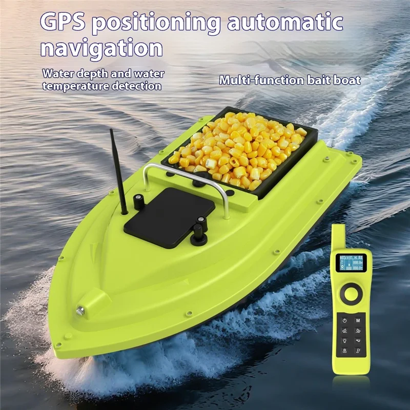 D36B GPS Positioning Fishing Bait Boat Auto Return 2.4G RC Speedboat with Sonar Sensor (with 5200mAh Battery) - EU Plug
