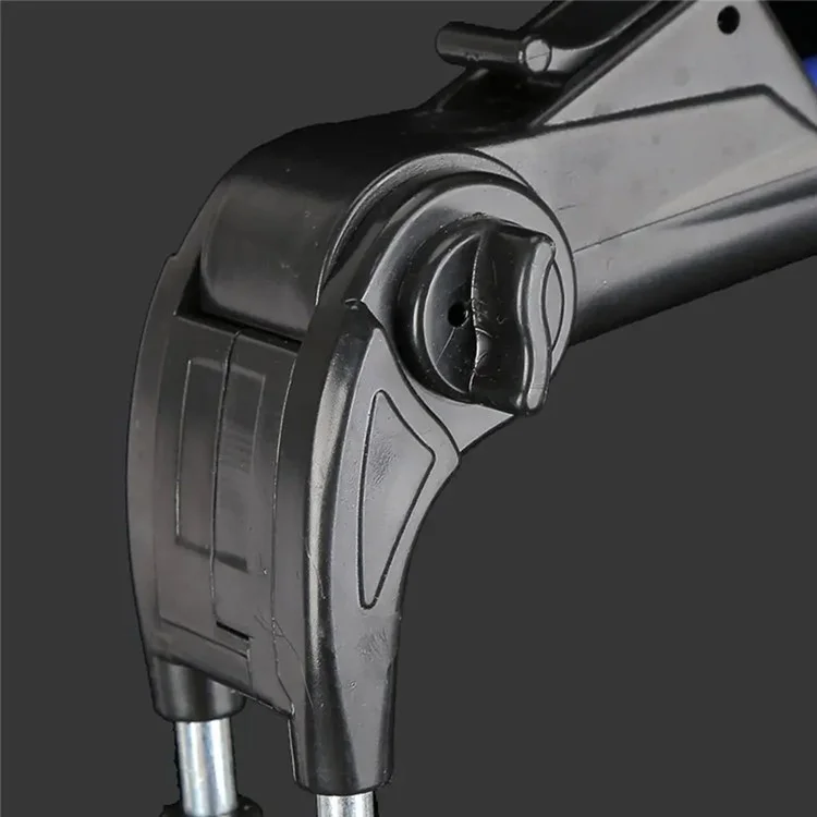 2.4m Fishing Rod Turret Bracket Ground Plug Thickened Stainless Steel Telescopic Fishing Rod Holder - Blue