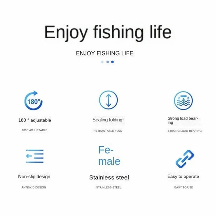 2.1m Telescopic Thickened Stainless Steel Ground Plug Fishing Rod Turret Bracket Fishing Rod Holder - Blue