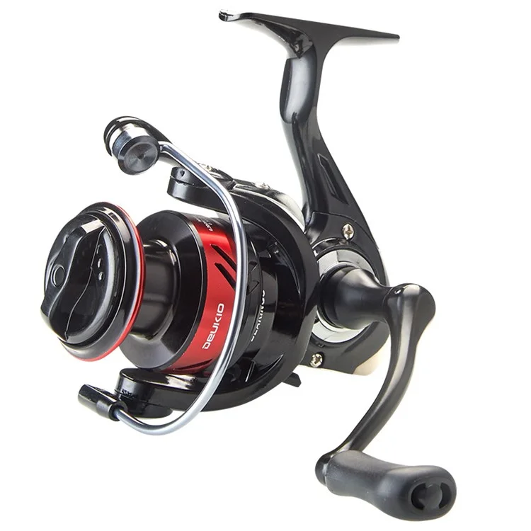 DEUKIO AE6000 5.2:1 High Speed Metal+Nylon Fishing Reel 10kg Brake Force Fishing Wheel - Black+Red
