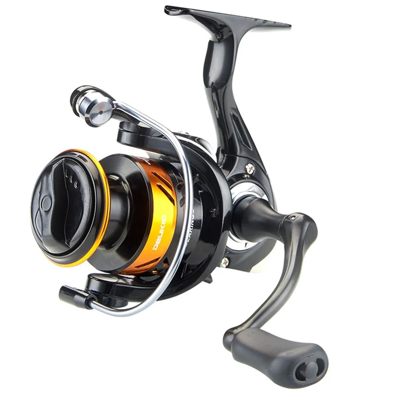 DEUKIO AE7000 5,2:1 Metall+尼龙 Anti-korrosions fiskespole 10 kg bromskraft Fiskhjul - Svart+Guld