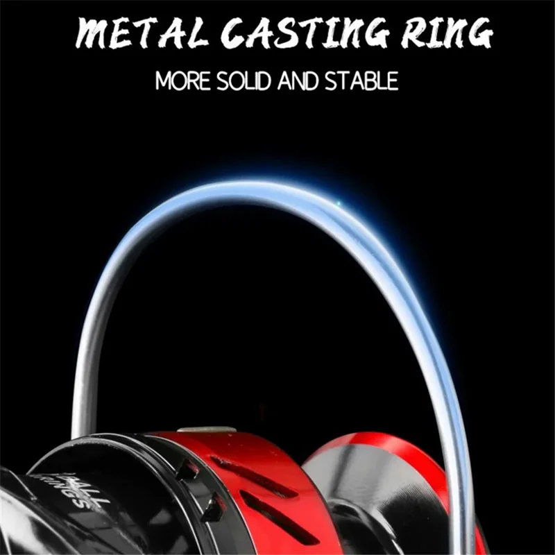 DEUKIO AE7000 5,2:1 Metall+尼龙 Anti-korrosions fiskespole 10 kg bromskraft Fiskhjul - Svart+Guld