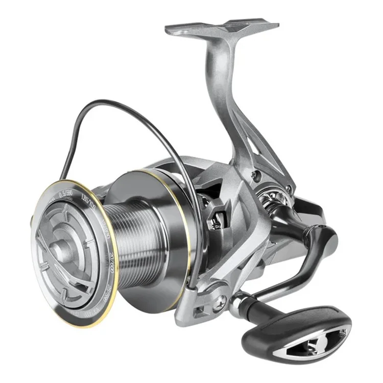 DEUKIO Spinning Fishing Reel Surf Fishing Reel 6+1BB Stainless Steel Powerful Saltwater Fishing Tool - NGK 12000