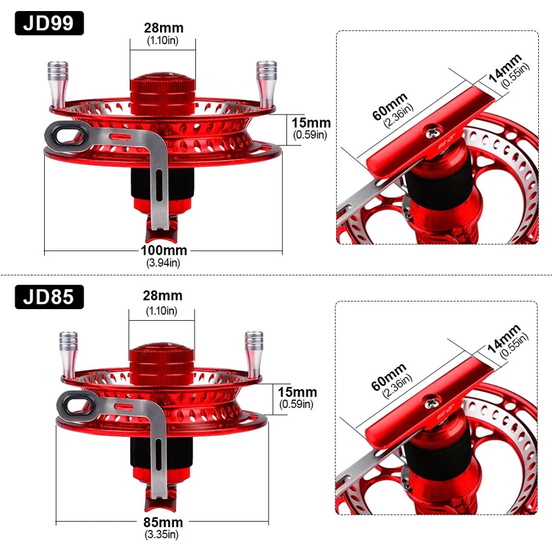 PROBEROS JD85 85mm Portable Lightweight Full Metal Fishing Reel - Style A