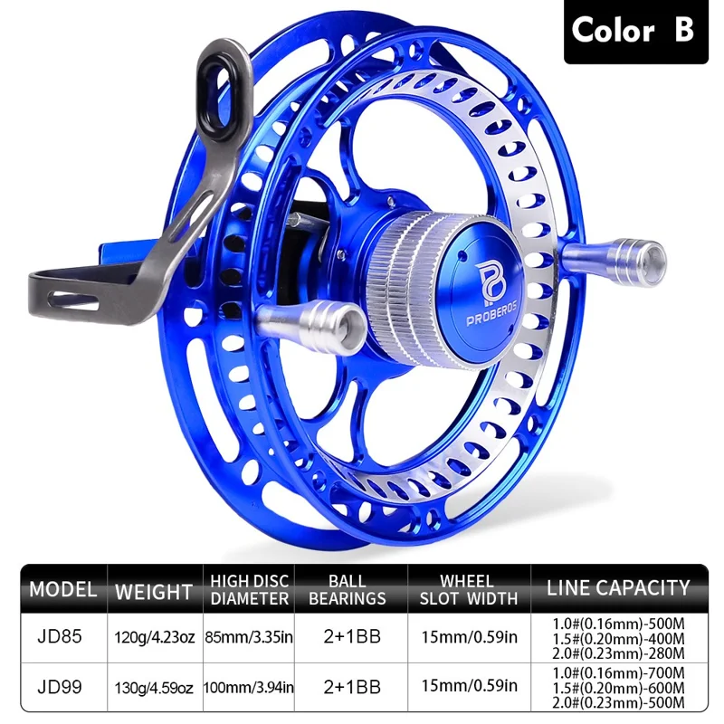 PROBEROS JD85 85mm Portable Lightweight Full Metal Fishing Reel - Style B