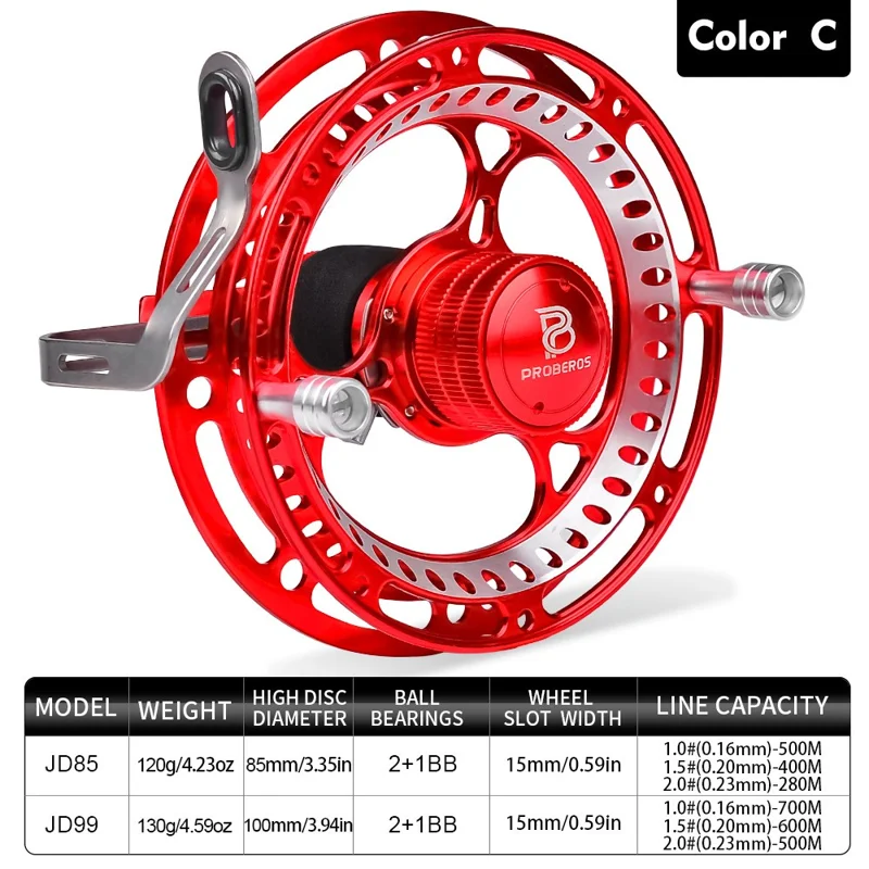 PROBEROS JD85 85mm Portable Lightweight Full Metal Fishing Reel - Style C