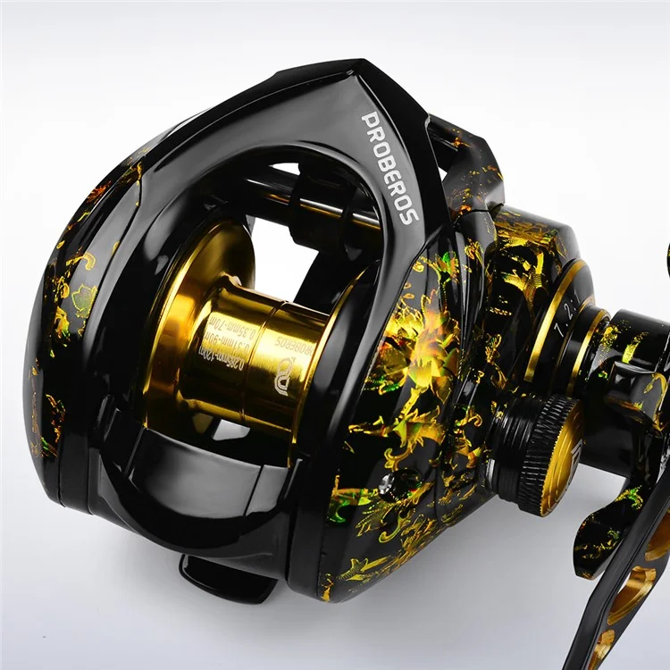 PROBEROS VHA120 7.2:1 High-Speed Baitcasting Reel with Magnetic Brake System, Fishing Reel - Left Hand