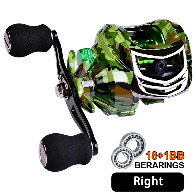 PROBEROS DW131 18+1BB Metal Baitcasting Reel High-Strength Fishing Reel - Mão Direita
