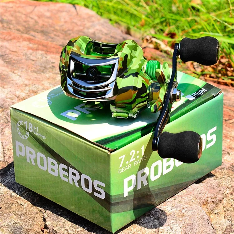 PROBEROS DW131 18+1BB Metal Baitcasting Reel High-Strength Fishing Reel - Mão Direita